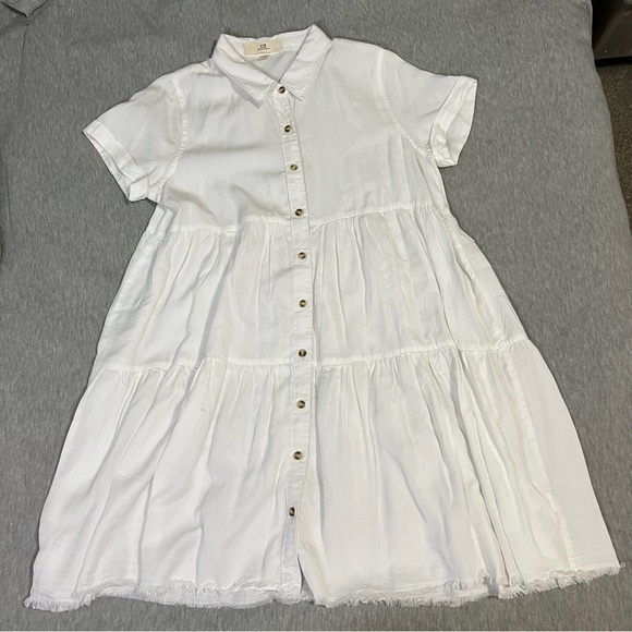 Thread & Supply White Buttoned Midi Sundress - Picture 1 of 5